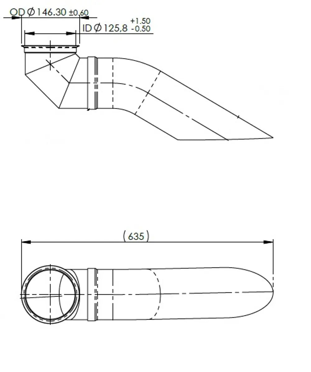 Tubo di scarico per Iveco - 2KG000