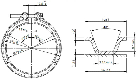 Fascetta a V per Ford - 2ML003