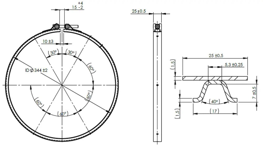 Fascetta a V per Ford - 2ML004