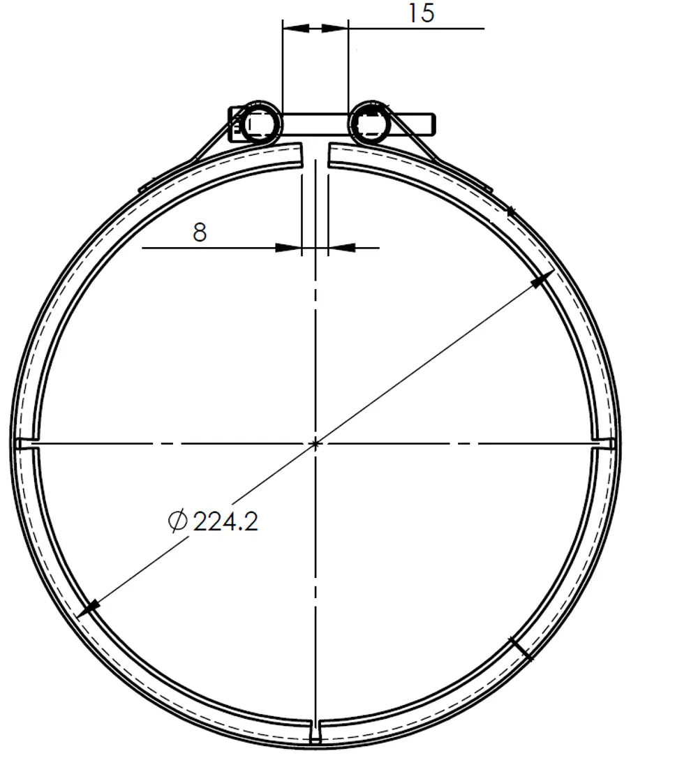 Fascetta a V, INOX - 2AL019