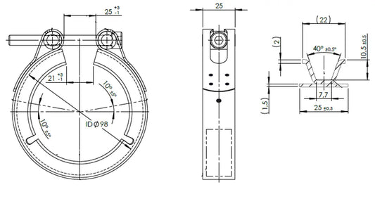 Fascetta a V per DAF - 2AL033