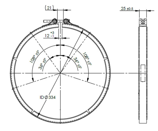 Fascetta a V per DAF - 2AL043
