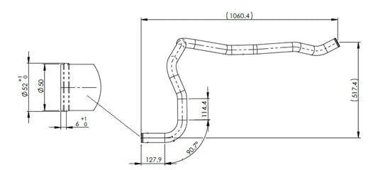 Tubo liquido di raffreddamento per DAF - 2AN014