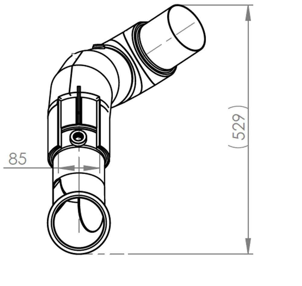 Tubo di scarico coibentato con flessibile, D2S+ per Iveco - 2KA003