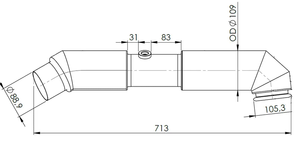 Tubo di scarico coibentato per Iveco - 2KA018