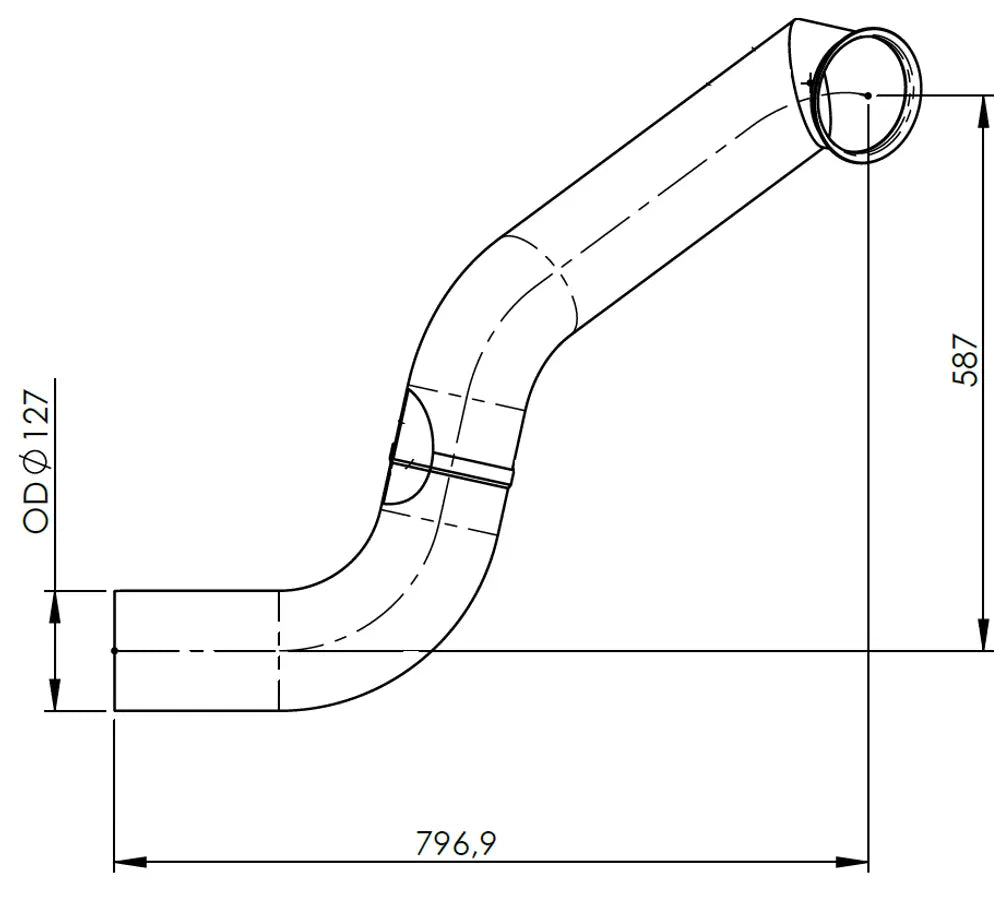 Tubo di scarico per Iveco - 2KG002
