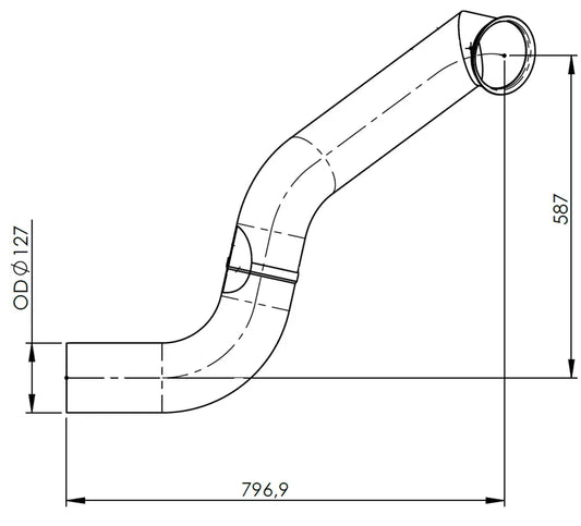 Tubo di scarico per Iveco - 2KG002