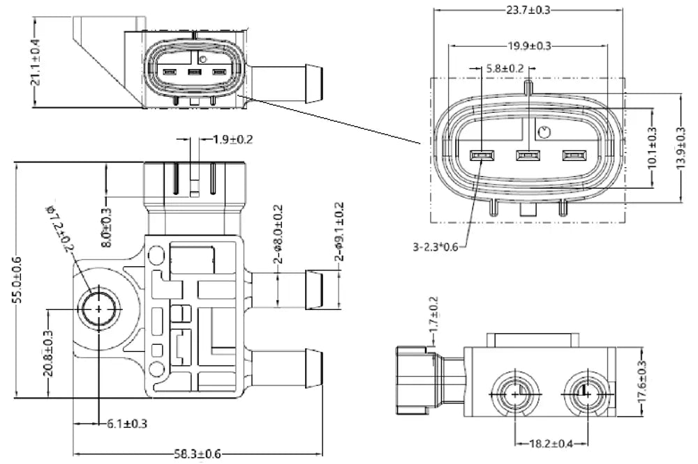Sensore di pressione per Isuzu - 39050