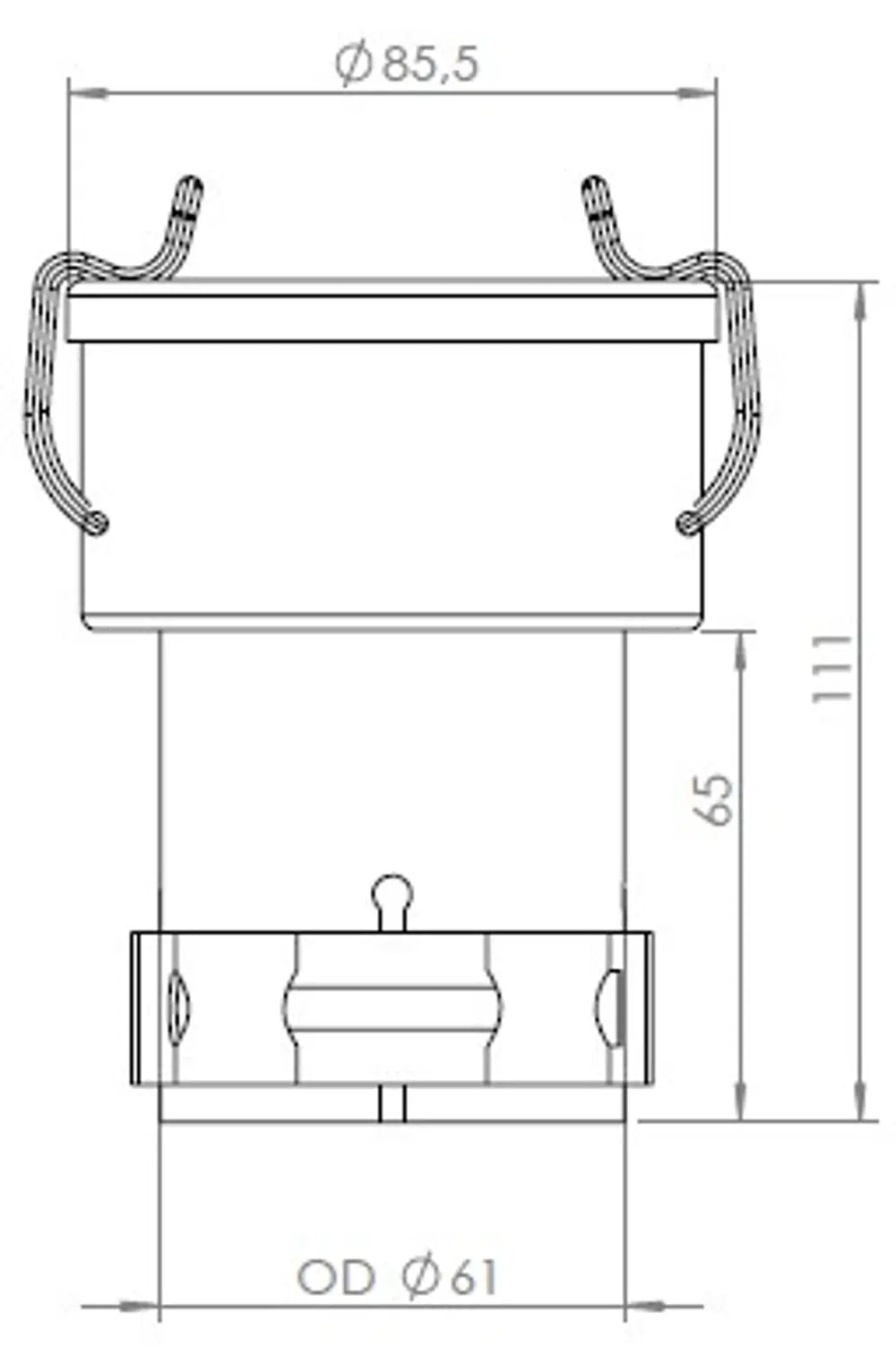 Parascintille, Tubo, Ø=54.5-59 - 40804