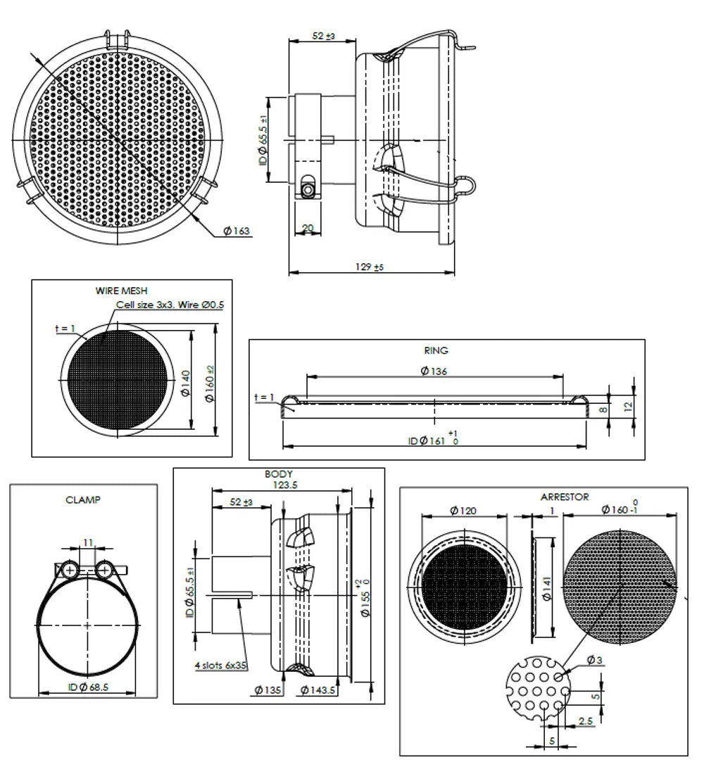Parascintille, Tubo, Ø=65.5 - 40809