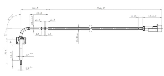 Sensore di temperatura con AMP Connector - 42827