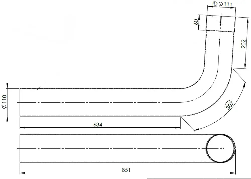 Tubo di scarico per MAN - 47190