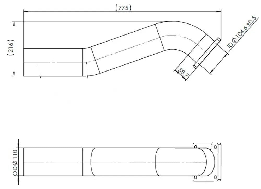 Tubo di scarico per MAN, E-line - 47269