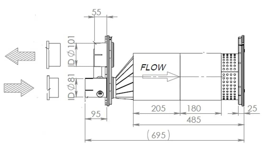 Silenziatore con PM-KAT per MAN - 47351