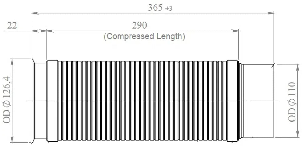 Flessibile di scarico, D2S+ per MAN, E-line - 4IA008