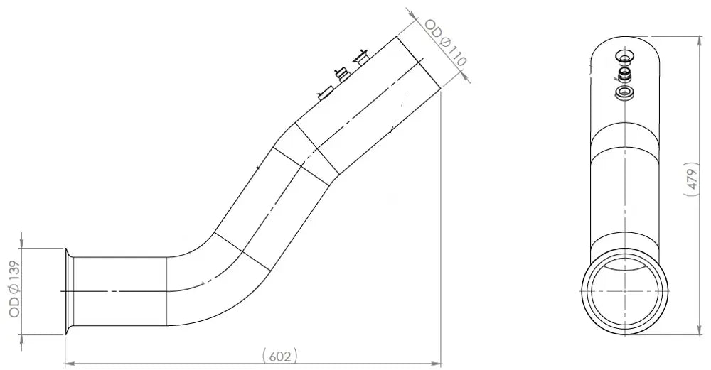Tubo di scarico per MAN, E-line - 4IA009