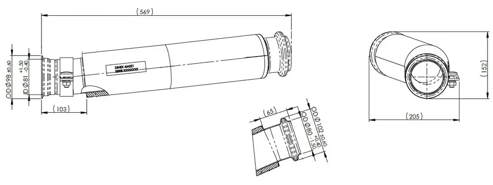Tubo di scarico coibentato per MAN - 4IA021