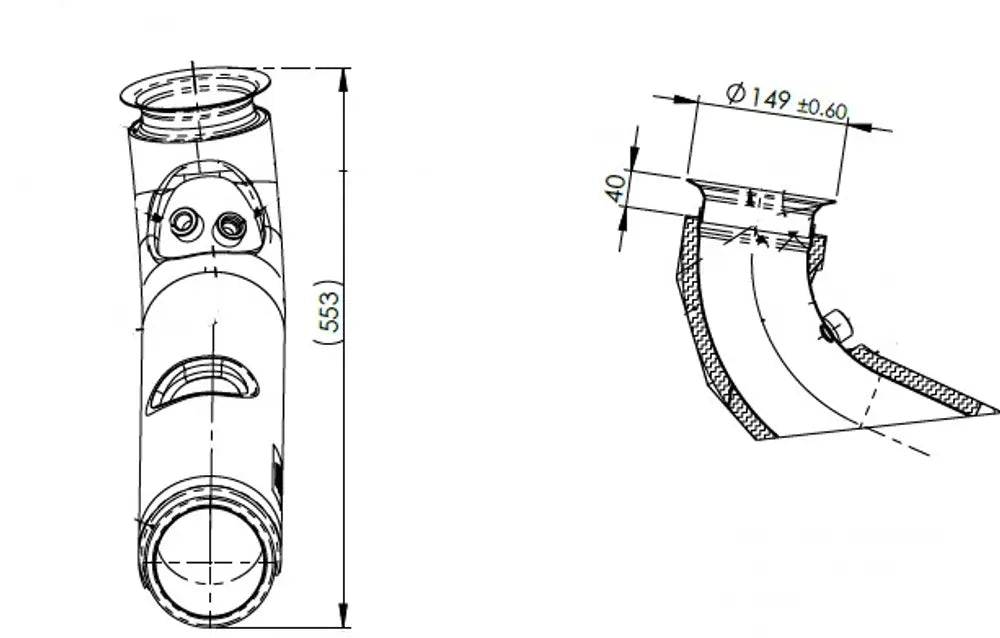 Tubo di scarico coibentato per MAN - 4IA028