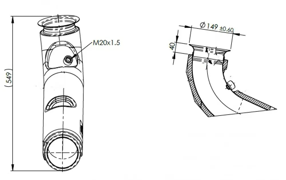 Tubo di scarico coibentato per MAN - 4IA033