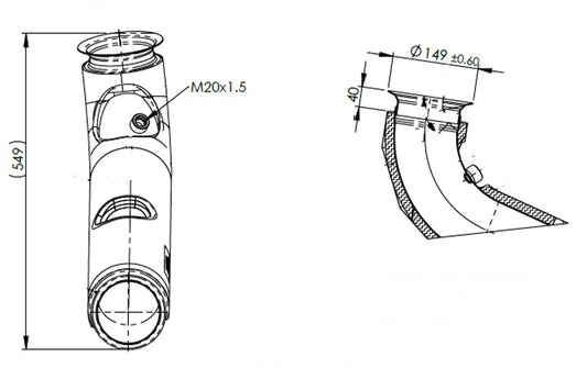 Tubo di scarico coibentato per MAN - 4IA033