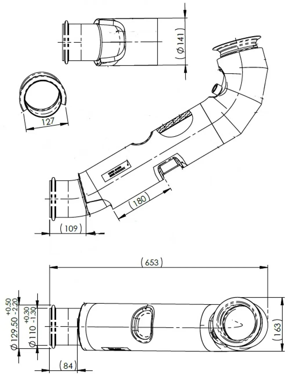 Tubo di scarico coibentato per MAN - 4IA033