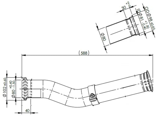 Tubo di scarico per MAN - 4IA036