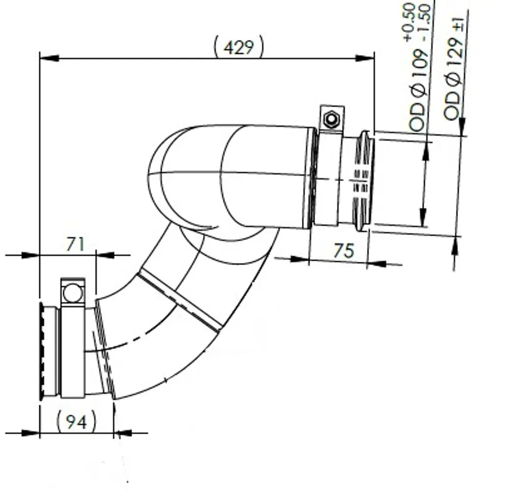 Tubo di scarico coibentato per MAN - 4IE010