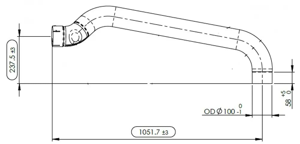 Tubo di scarico per MAN - 4IE016