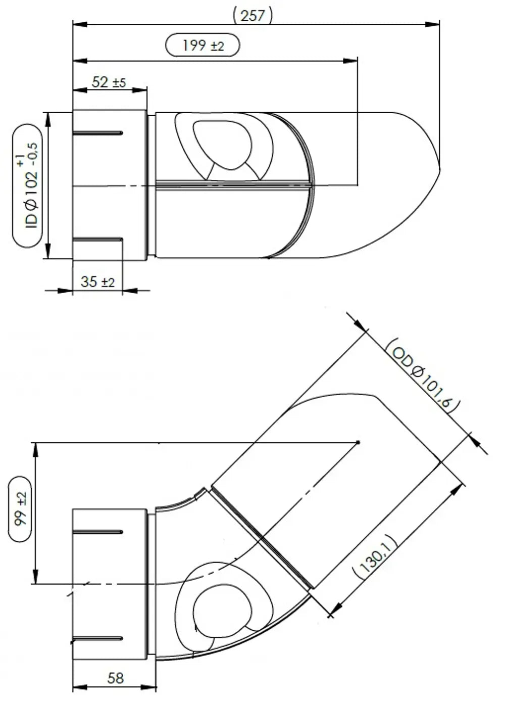Tubo di scarico per MAN - 4IG015