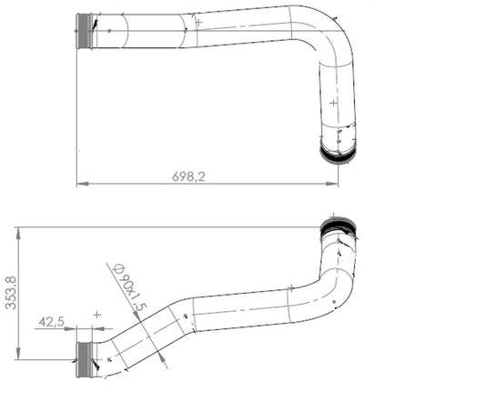 Air Tubo di raffreddamento per MAN - 4IN001