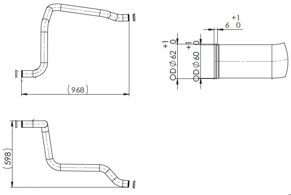 Tubo liquido di raffreddamento per MAN - 4IN008