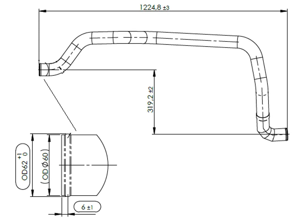 Tubo liquido di raffreddamento per MAN - 4IN015