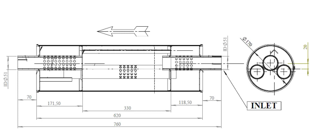 Silenziatore per Mercedes - 50305