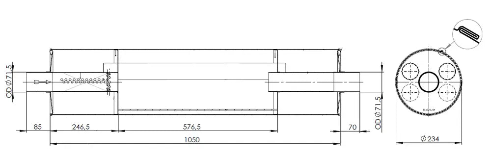 Silenziatore per Mercedes - 50360