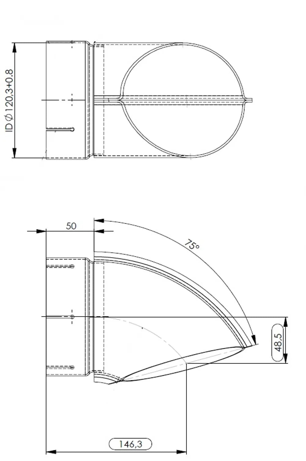 Tubo di scarico per Mercedes - 50514