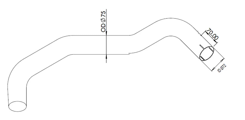 Tubo di scarico; Mercedes, E-line - 50751