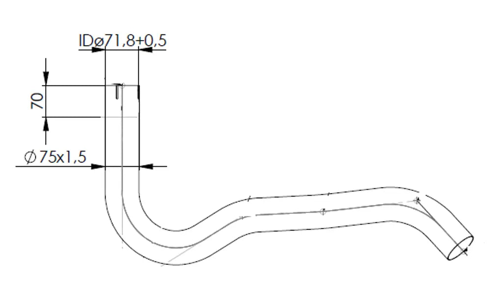 Tubo per Mercedes, E-line - 50752