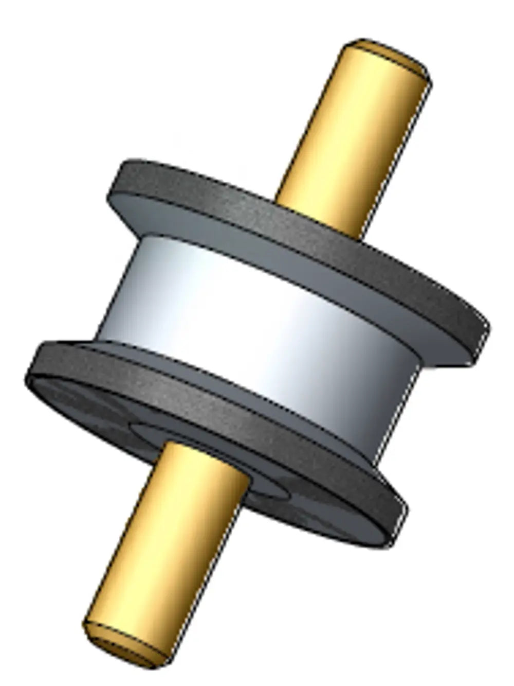 Supporto in gomma per Mercedes, Ø=34 /L=56, M8, ZINC - 50907