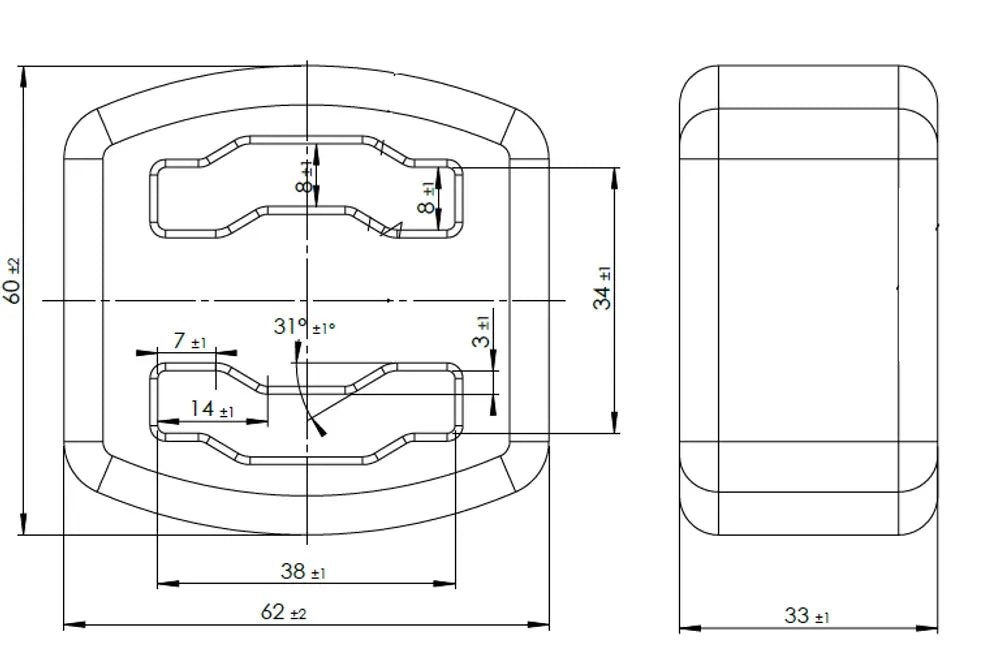 Supporto in gomma per Mercedes - 50908