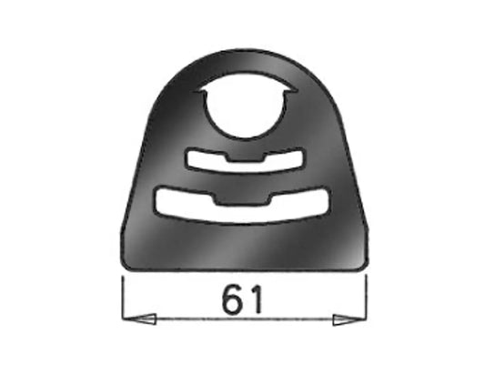 Supporto in gomma per Mercedes, L=31, W=65, H=61, Gomma - 50985