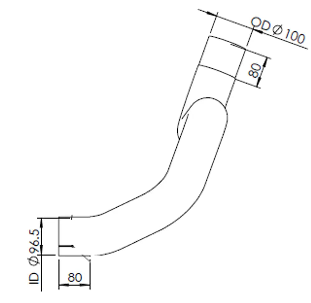 Tubo di scarico per Mercedes, E-line - 53102