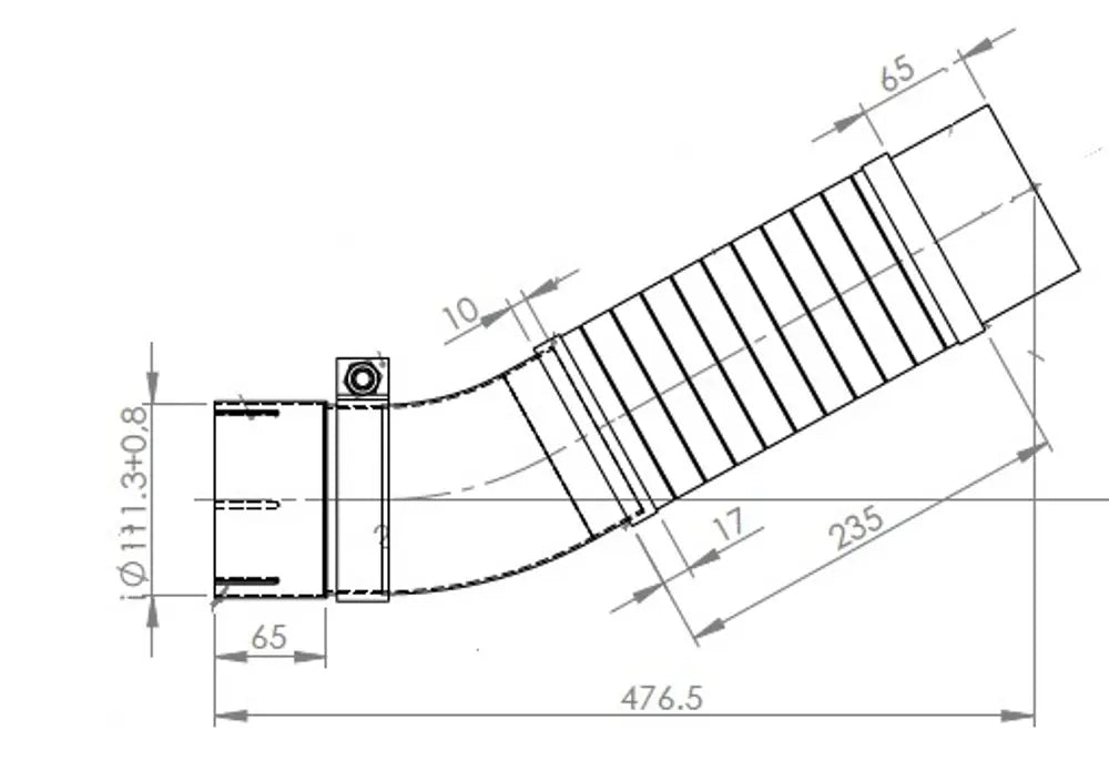 Flessibile di scarico, D2S+ per Mercedes - 54180