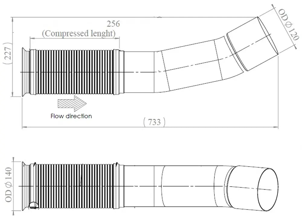 Tubo di scarico con flessibile, D2S+ per Mercedes - 54247