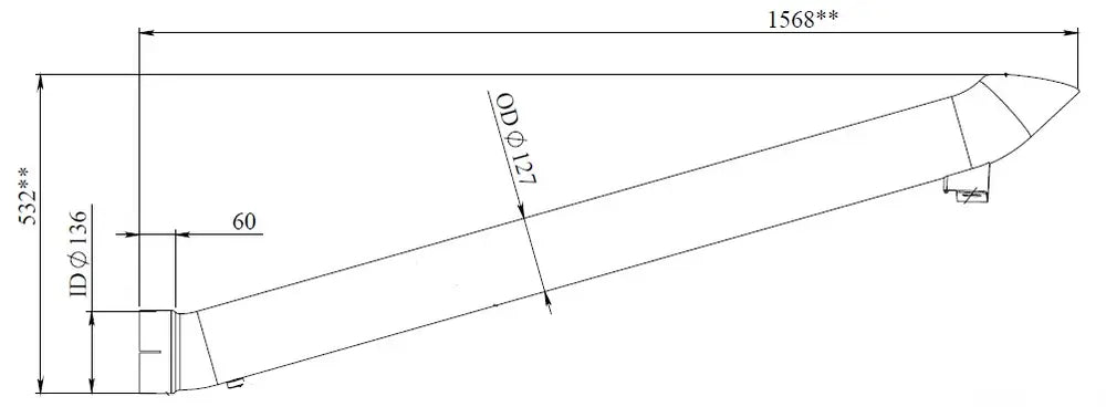Tubo di scarico per Mercedes - 54681