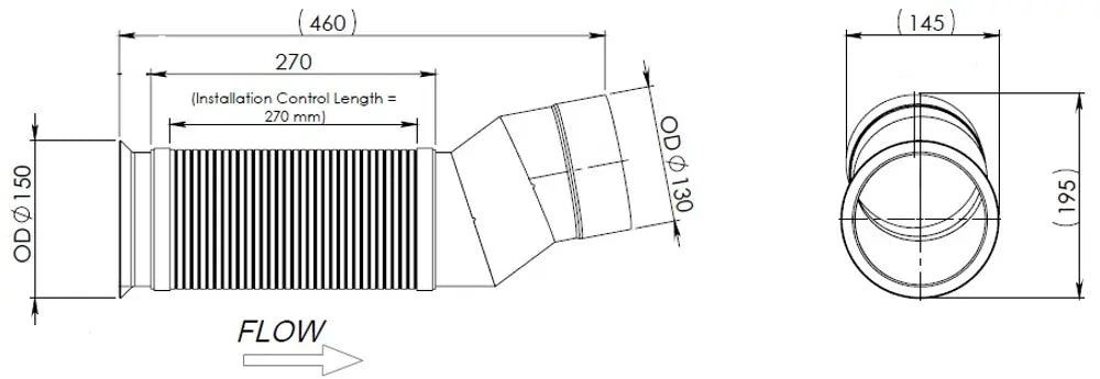 Flessibile di scarico, D3S per Mercedes - 56131
