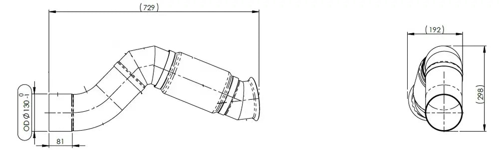 Tubo di scarico con soffietto per Mercedes - 56136