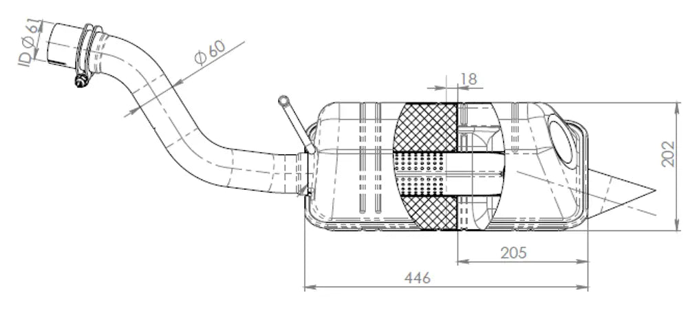 Silenziatore per Mercedes - 56338