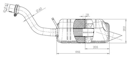Silenziatore per Mercedes - 56338