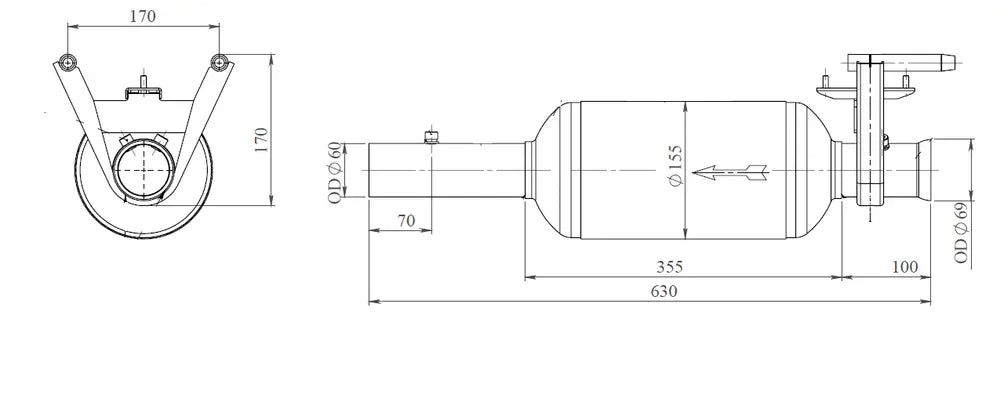 Silenziatore per Mercedes - 56348