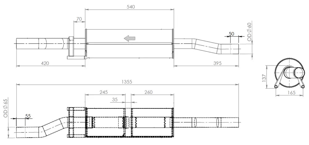 Silenziatore per Mercedes - 56354